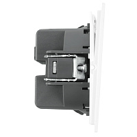 Выключатель 2-клавишный c индикатором (механизм), STEKKER, 250В, 10А, серия Мия, RSW10-3102-01, белая магнолия 50432