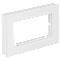 Рамка 2-местная (без перемычки), стекло, STEKKER, GFR00-7012-01, серия Катрин, белый 49599