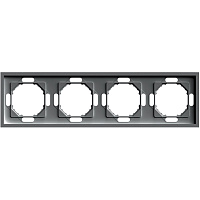 Рамка STEKKER, PFR00-5004-09 4-местная, серия Эмили, антрацит, soft touch 49939 Рамка STEKKER, PFR00-5004-09 4-местная, серия Эмили, антрацит, soft touch 49939