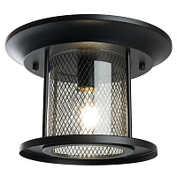 Светильник садово-парковый Feron PL723 на потолок  60W E27 230V, черный 48387 Светильник садово-парковый Feron PL723 на потолок  60W E27 230V, черный 48387
