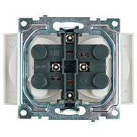 Розетка 2-местная б/з (механизм), STEKKER GLS10-7113-01, 250V, 10А с защитной шторкой, серия Катрин, белый 39573 Розетка 2-местная б/з (механизм), STEKKER GLS10-7113-01, 250V, 10А с защитной шторкой, серия Катрин, белый 39573