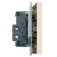 Переключатель 1-клавишный (механизм), STEKKER, 250В, 10A, серия Эмили, RSW10-5105-08, кашемир, soft touch 49893