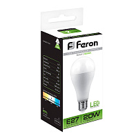 Лампа светодиодная Feron LB-98 Шар E27 20W 175-265V 4000K 25788 Лампа светодиодная Feron LB-98 Шар E27 20W 175-265V 4000K 25788