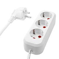 Удлинитель 3-местный с/з Stekker, HM01-31-02, 2м, 3x0,75, серия Home (У10-002), белый 39213