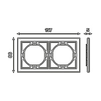 Рамка 2-местная, STEKKER, серия Мия, PFR00-3002-08, пудровый жемчуг 50487
