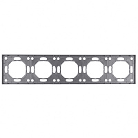 Рамка STEKKER, PFR00-5005-10 5-местная, серия Эмили, платиново-серый, soft touch 49966