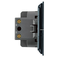 Выключатель 2-клавишный (механизм), STEKKER, 250В, 10А, серия Мия, RSW10-3104-05, черный бархат  50443