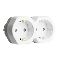 Разветвитель сетевой 2-местный с/з STEKKER ADP16-12-20, 250V,16A, ABS огнеустойчивый пластик, белый/серый  32870 Разветвитель сетевой 2-местный с/з STEKKER ADP16-12-20, 250V,16A, ABS огнеустойчивый пластик, белый/серый  32870