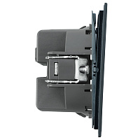 Выключатель 1-клавишный (механизм), STEKKER, 250В, 10А, серия Мия, RSW10-3103-05, черный бархат 50442