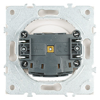 Розетка 1-местная с защитной шторкой (механизм), STEKKER, б/з, 250В, 16А, серия Эмили, RST16-5109-01 , белый фарфор, soft touch  49876