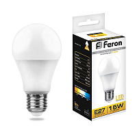Лампа светодиодная Feron LB-94 Шар E27 15W 175-265V 2700K 25628 Лампа светодиодная Feron LB-94 Шар E27 15W 175-265V 2700K 25628