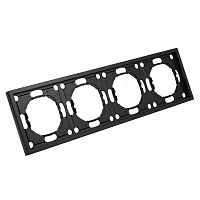 Рамка STEKKER, PFR00-5004-05 4-местная, серия Эмили, черный уголь, soft touch 49861