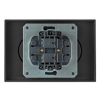 Розетка 2-местная с з/ш, б/з, СЗК, STEKKER, 250В, 16А, серия Эмили, RST16-5116-05ZK, черный уголь, soft touch 50253