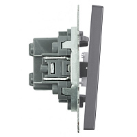 Переключатель перекрестный 1-клавишный (механизм), STEKKER, 250В, 10А, серия Эмили, RSW10-5110-10, платиново-серый, soft touch 49949