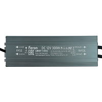 Трансформатор электронный для светодиодной ленты 300W 12V IP67 (драйвер), LB007 FERON Артикул 53082