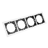 Рамка 4-местная, STEKKER, серия Мия, PFR00-3004-01, белая магнолия 50459