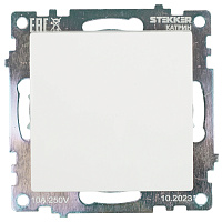 Переключатель 1-клавишный (механизм), STEKKER GLS10-7105-01, 250V, 10А, серия Катрин, белый 39572 Переключатель 1-клавишный (механизм), STEKKER GLS10-7105-01, 250V, 10А, серия Катрин, белый 39572