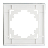 Рамка 1-местная, стекло, STEKKER, GFR00-7001-01М, серия Катрин, белый матовый 49594