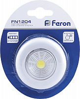 Светодиодный светильник-кнопка Feron FN1204 (1шт в блистере), 2W, серебро артикул 23374 Светодиодный светильник-кнопка Feron FN1204 (1шт в блистере), 2W, серебро артикул 23374