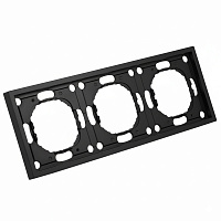 Рамка STEKKER, PFR00-5003-05 3-местная, серия Эмили, черный уголь, soft touch 49860