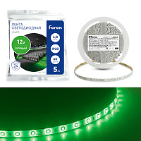 Светодиодная LED лента Feron LS603, 60SMD(2835)/m 4.8W/m 12V 5m зеленый Артикул 27671 Светодиодная LED лента Feron LS603, 60SMD(2835)/m 4.8W/m 12V 5m зеленый Артикул 27671