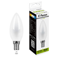 Лампа светодиодная Feron LB-73 Свеча E14 9W 230V 4000K 25957 Лампа светодиодная Feron LB-73 Свеча E14 9W 230V 4000K 25957