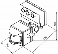 Датчик движения 1200W 10m 120° белый, SEN15/LX02  Датчик движения 1200W 10m 120° белый, SEN15/LX02