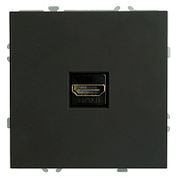 Розетка HDMI 2.0 Type A (механизм), серия Эмили, STEKKER, RST00-5118-05, черный уголь, soft touch 50171 Розетка HDMI 2.0 Type A (механизм), серия Эмили, STEKKER, RST00-5118-05, черный уголь, soft touch 50171