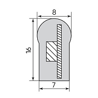 Cветодиодная LED лента Feron LS720 неоновая, 120SMD(2835)/м 9.6Вт/м  50м 220V IP67, красный