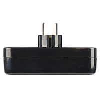 Разветвитель сетевой 3-местный с/з STEKKER ADP16-23-20, 250V, 16A, ABS пластик, черный 50681