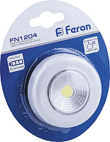 Светодиодный светильник-кнопка Feron FN1204 (1шт в блистере), 2W, серебро артикул 23374 Светодиодный светильник-кнопка Feron FN1204 (1шт в блистере), 2W, серебро артикул 23374