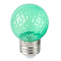 Лампа светодиодная Feron LB-385 Шарик зеленый прозрачный E27 1W 230V 52163