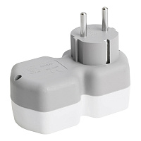 Разветвитель сетевой 2-местный с/з STEKKER ADP16-12-20, 250V,16A, ABS огнеустойчивый пластик, белый/серый  32870 Разветвитель сетевой 2-местный с/з STEKKER ADP16-12-20, 250V,16A, ABS огнеустойчивый пластик, белый/серый  32870