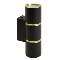 Светильник  настенный Feron ML1860 ZEN MR16 35W, 230V, 2*GU10, черный, золото IP20 48649 Светильник  настенный Feron ML1860 ZEN MR16 35W, 230V, 2*GU10, черный, золото IP20 48649