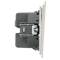 Выключатель 2-клавишный c индикатором (механизм), STEKKER, 250В, 10А, серия Мия, RSW10-3102-10, пудровый жемчуг 50476