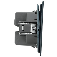 Выключатель 1-клавишный (механизм), STEKKER, 250В, 10А, серия Мия, RSW10-3103-05, черный бархат 50442