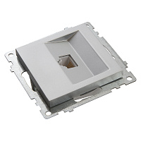 Розетка компьютерная 1-местная RJ-45 (механизм), STEKKER GLS00-7107-03, серия Катрин, серебро 39585 Розетка компьютерная 1-местная RJ-45 (механизм), STEKKER GLS00-7107-03, серия Катрин, серебро 39585