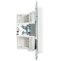 Розетка компьютерная 2-местная RJ-45 (механизм) STEKKER GLS00-7109-01 , серия Катрин, белый 50003 Розетка компьютерная 2-местная RJ-45 (механизм) STEKKER GLS00-7109-01 , серия Катрин, белый 50003