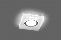 Светильник встраиваемый с белой LED подсветкой Feron CD8180 потолочный MR16 G5.3 белый матовый Светильник встраиваемый с белой LED подсветкой Feron CD8180 потолочный MR16 G5.3 белый матовый