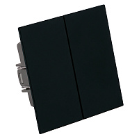 Выключатель 2-клавишный (механизм), STEKKER, 250В, 10А, серия Мия, RSW10-3104-05, черный бархат  50443