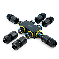 Соединитель-коннектор для проводов S 3-контактный LD559 STEKKER, водонепрониц. пружинный контакт 50561