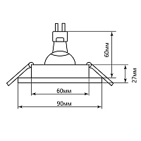 Светильник встраиваемый Feron DL11 потолочный MR16 G5.3 титан 15117