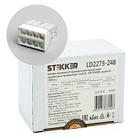 Клемма монтажная 8-проводная с пастой STEKKER  для 1-жильного проводника, LD2273-248 39945 Клемма монтажная 8-проводная с пастой STEKKER  для 1-жильного проводника, LD2273-248 39945