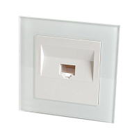 Розетка компьютерная 1-местная RJ-45 8С STEKKER GLS00-7007-01 ,  серия Катрин, белый 39170 Розетка компьютерная 1-местная RJ-45 8С STEKKER GLS00-7007-01 ,  серия Катрин, белый 39170