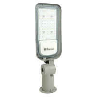 Светодиодный уличный консольный светильник Feron SP3060 50W 6400K 100-265V/50Hz, серый 48762 Светодиодный уличный консольный светильник Feron SP3060 50W 6400K 100-265V/50Hz, серый 48762