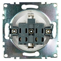 Розетка 1-местная с/з с крышкой (механизм), STEKKER GLS16-7112-01, 250В, 16А с защитной шторкой, серия Катрин, белый 39302 Розетка 1-местная с/з с крышкой (механизм), STEKKER GLS16-7112-01, 250В, 16А с защитной шторкой, серия Катрин, белый 39302