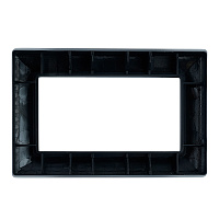 Рамка  2-местная (без перемычки),  пластик, STEKKER, PFR00-7012-05 , серия Катрин, черный 50046