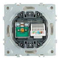 Розетка TV + компьютерная RJ-45 (механизм), STEKKER, серия Эмили, RST00-5106-08, кашемир, soft touch 49898 Розетка TV + компьютерная RJ-45 (механизм), STEKKER, серия Эмили, RST00-5106-08, кашемир, soft touch 49898