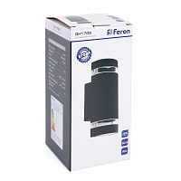 Светильник садово-парковый Feron DH1702, на стену вверх/вниз, GU10 230V, черный 48318 Светильник садово-парковый Feron DH1702, на стену вверх/вниз, GU10 230V, черный 48318