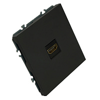 Розетка HDMI 2.0 Type A (механизм), серия Эмили, STEKKER, RST00-5118-05, черный уголь, soft touch 50171 Розетка HDMI 2.0 Type A (механизм), серия Эмили, STEKKER, RST00-5118-05, черный уголь, soft touch 50171